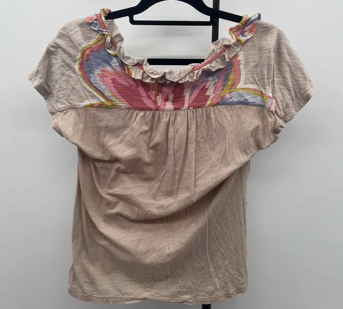Ric Rac Women's Size M Mauve Floral Short Sleeve Shirt