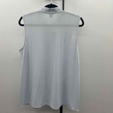 Ann Taylor Women's Size L Light Blue Solid Sleeveless Shirt