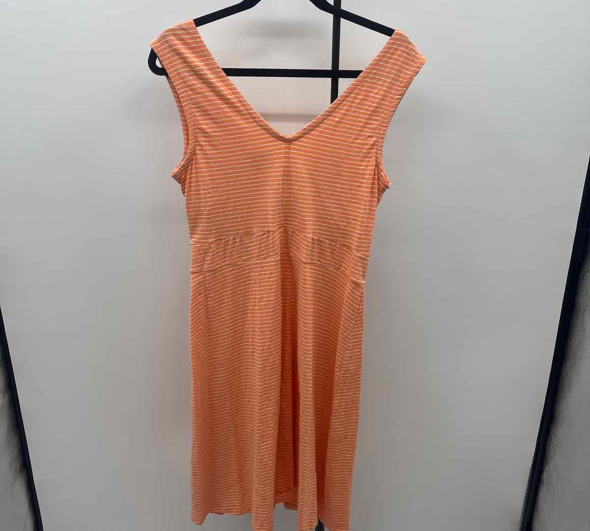 Patagonia Junior's Size 14 Orange Stripe Dress