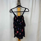 band of gypsies Women's Size M Black Floral Jumper