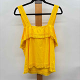 J Crew Women's Size L Yellow Fringe Tank