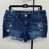 Seven 7 Women's Size 10 Blue Distressed Shorts