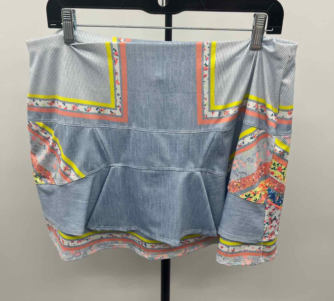 Lucky in Love Women's Size 14 Blue Floral Skirt