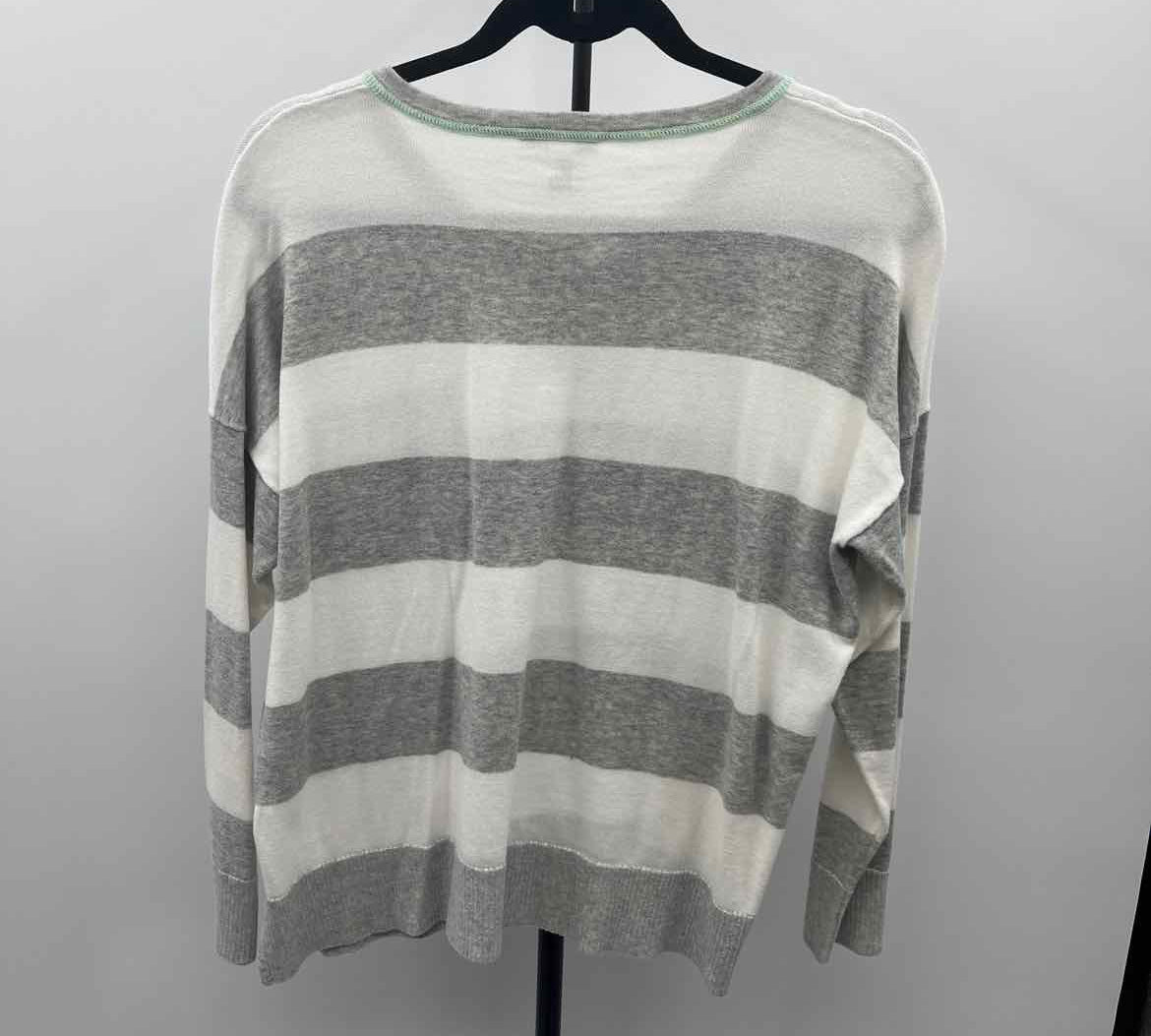 Belford Women's Size L Gray Stripe Sweater