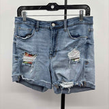 Kensie Women's Size 6 Blue Distressed Shorts