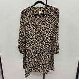 Chico's Women's Size L Brown Animal Print Tunic