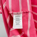 Talbots Women's Size MP Pink Stripe Short Sleeve Shirt