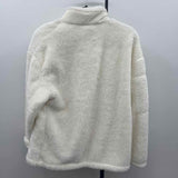 New Balance Women's Size L Ivory Solid Jacket