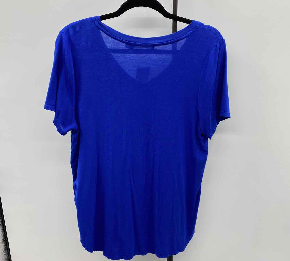 Redy Women's Size M Royal Blue Solid Short Sleeve Shirt