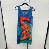 leoma lovegrove Women's Size L Blue Alligator Coverup
