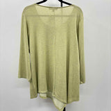 BLEU Women's Size 2X Green Aztec Long Sleeve Shirt