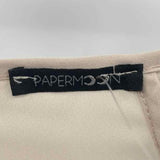 Papermoon Women's Size XL Beige Spotted Long Sleeve Shirt
