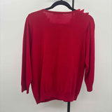 Cable & Gauge Women's Size XL Red Textured Cardigan