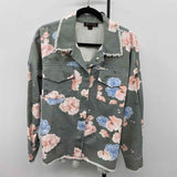 Renuar Women's Size M Green Floral Jacket