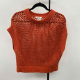 Madewell Women's Size M Orange Open Weave Sweater