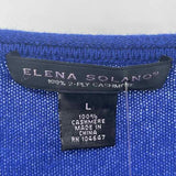 Elena Solano Women's Size L Royal Blue Solid Sweater