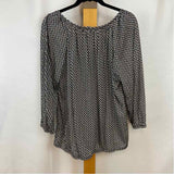 Michael Kors Women's Size XL Black Print Long Sleeve Shirt