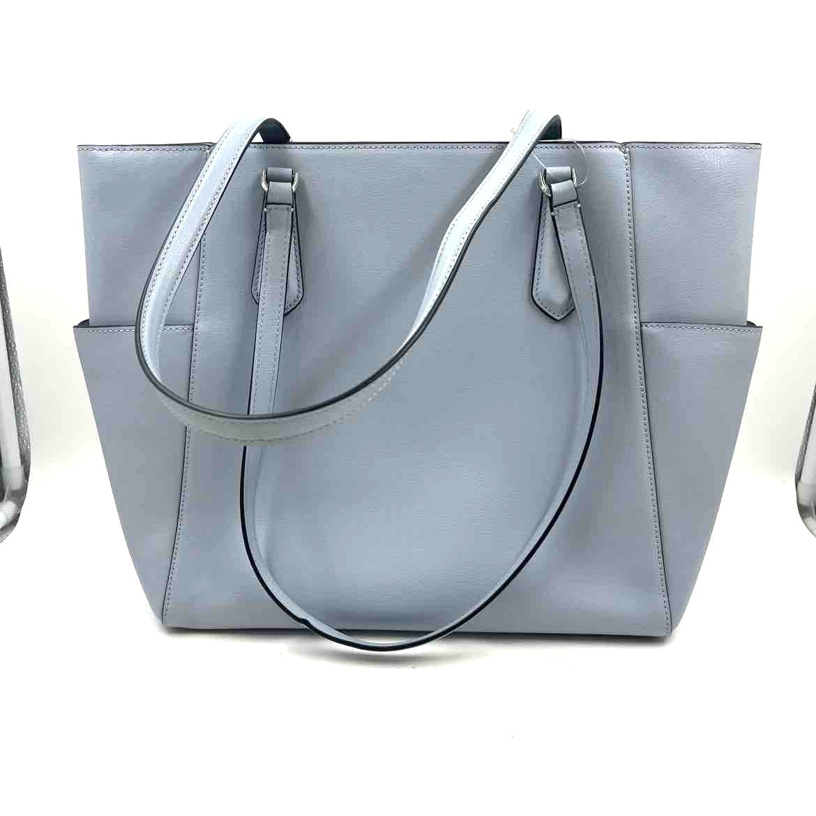 Back KATE SPADE NY Light Blue Saffiano Leather TIPPY Handled Tote Bag Purse