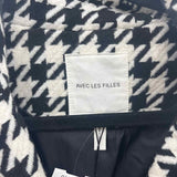 avec les filles Women's Size S Black Houndstooth Coat