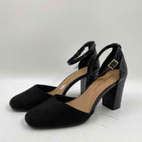 Christian Siriano Women's Shoe Size 7 Black Embossed Heels
