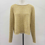 Eileen Fisher Women's Size LP Yellow Textured Sweater