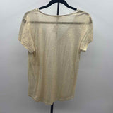 Bordeaux Women's Size L Gold Shimmer Short Sleeve Shirt