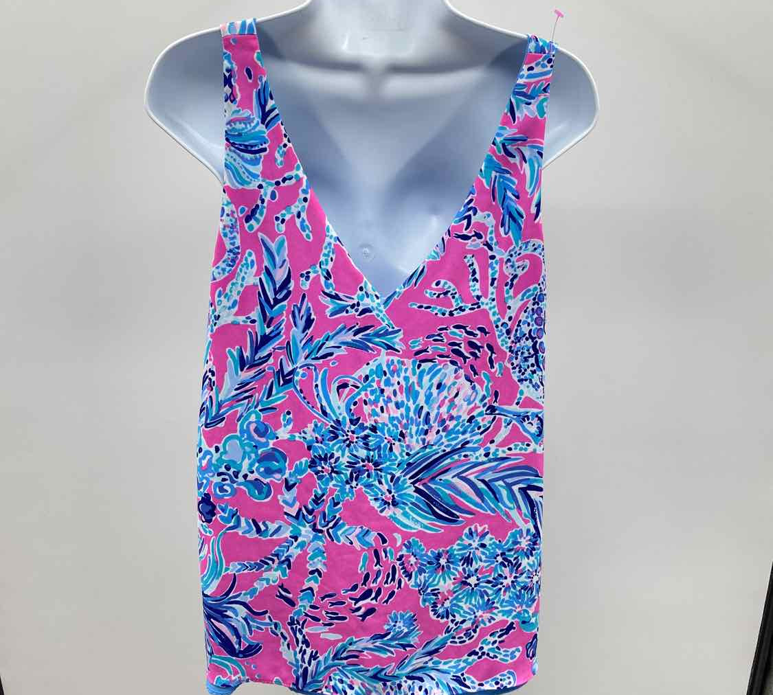 Lilly Pulitzer Women's Size L Pink Sea Life Tank