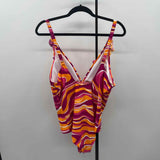 Serra Women's Size 10 Fuschia Swirls Swimsuit - 1 Piece