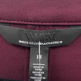 White House Black Market Women's Size 1X Wine Solid Jacket