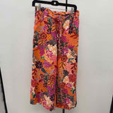 Loft Women's Size 6 Orange Floral Capris