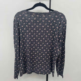 Lucky Brand Women's Size XXL Gray Floral Long Sleeve Shirt