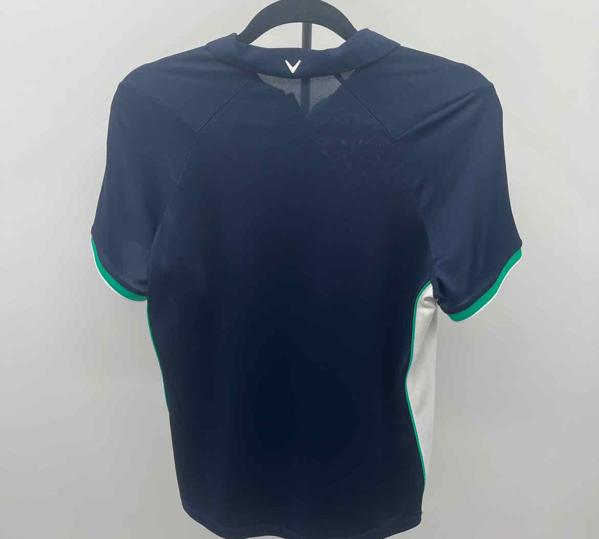 Callaway Women's Size M Navy Solid Short Sleeve Shirt