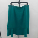 Ann Taylor Women's Size 14 Green Solid Skirt