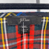 J Crew Women's Size XXL Red Plaid Long Sleeve Shirt