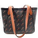 Back COACH Black & Brown HORSE & CARRIAGE TOTE 27 Handled Tote Bag Purse