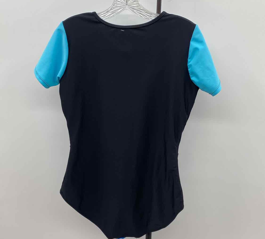 Donatella Women's Size M Blue Color Block Swimsuit - 1 Piece