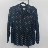 Chico's Women's Size XL Black dotted Long Sleeve Shirt