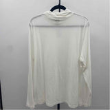 J Crew Women's Size XXL White Solid Long Sleeve Shirt