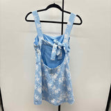 Altar'd State Junior's Size 6 Blue Floral Dress