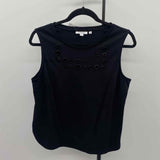 Chico's Women's Size M Black Grommet Sleeveless Shirt
