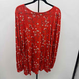 Lucky Brand Women's Size XL Orange Floral Long Sleeve Shirt