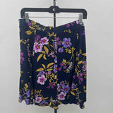 Susan Graver Women's Size 14 Navy Floral Skirt