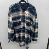 Lane Bryant Women's Size 4X Navy Plaid Jacket