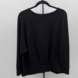 Tahari Women's Size 2X Black Solid Sweatshirt