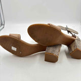 Tahari Women's Shoe Size 7.5 Tan Textured Heels