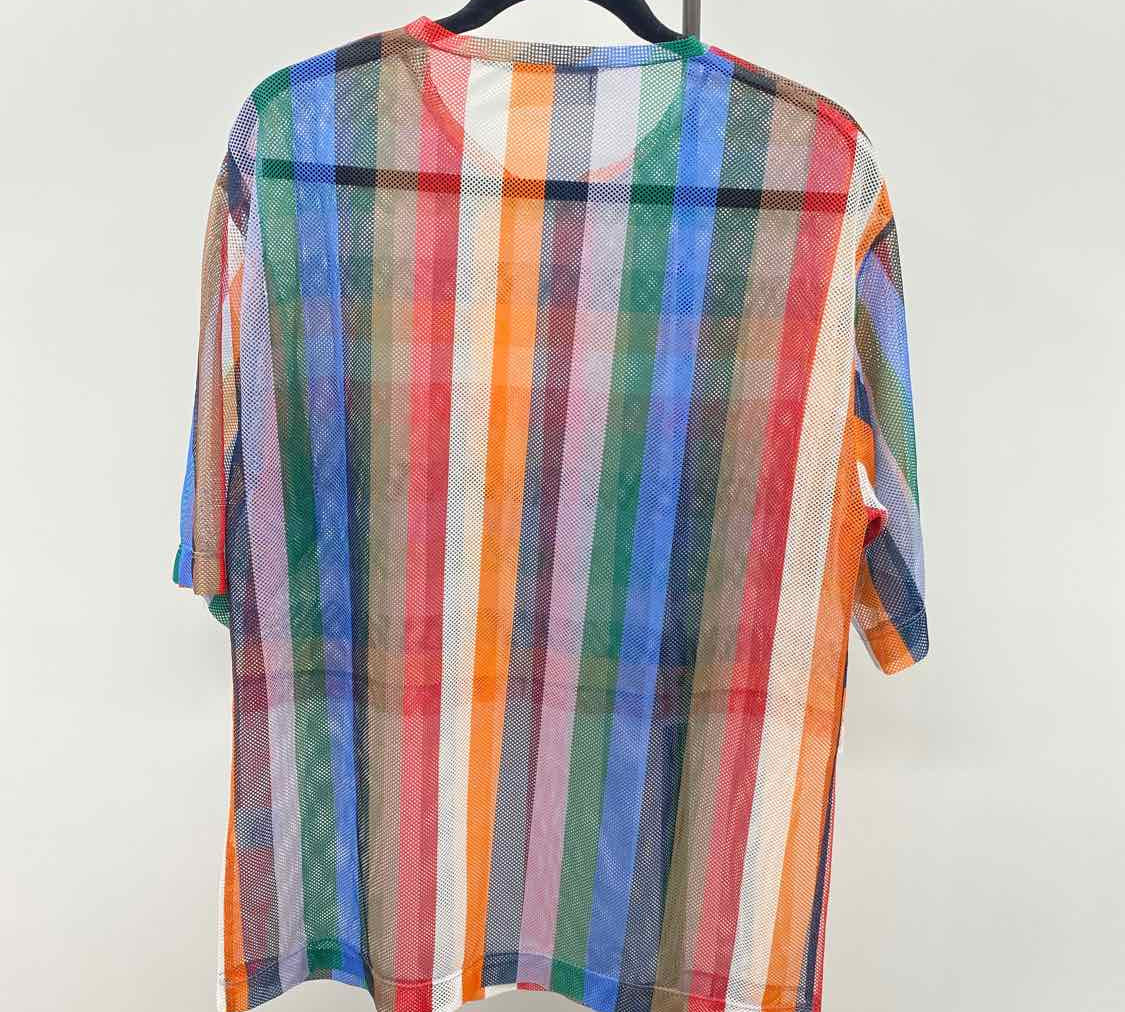 Reality Studio Women's Size XS Multi-Color Stripe Short Sleeve Shirt