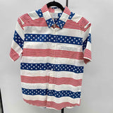 Unbranded Men's Size M White Striped Short Sleeve Shirt