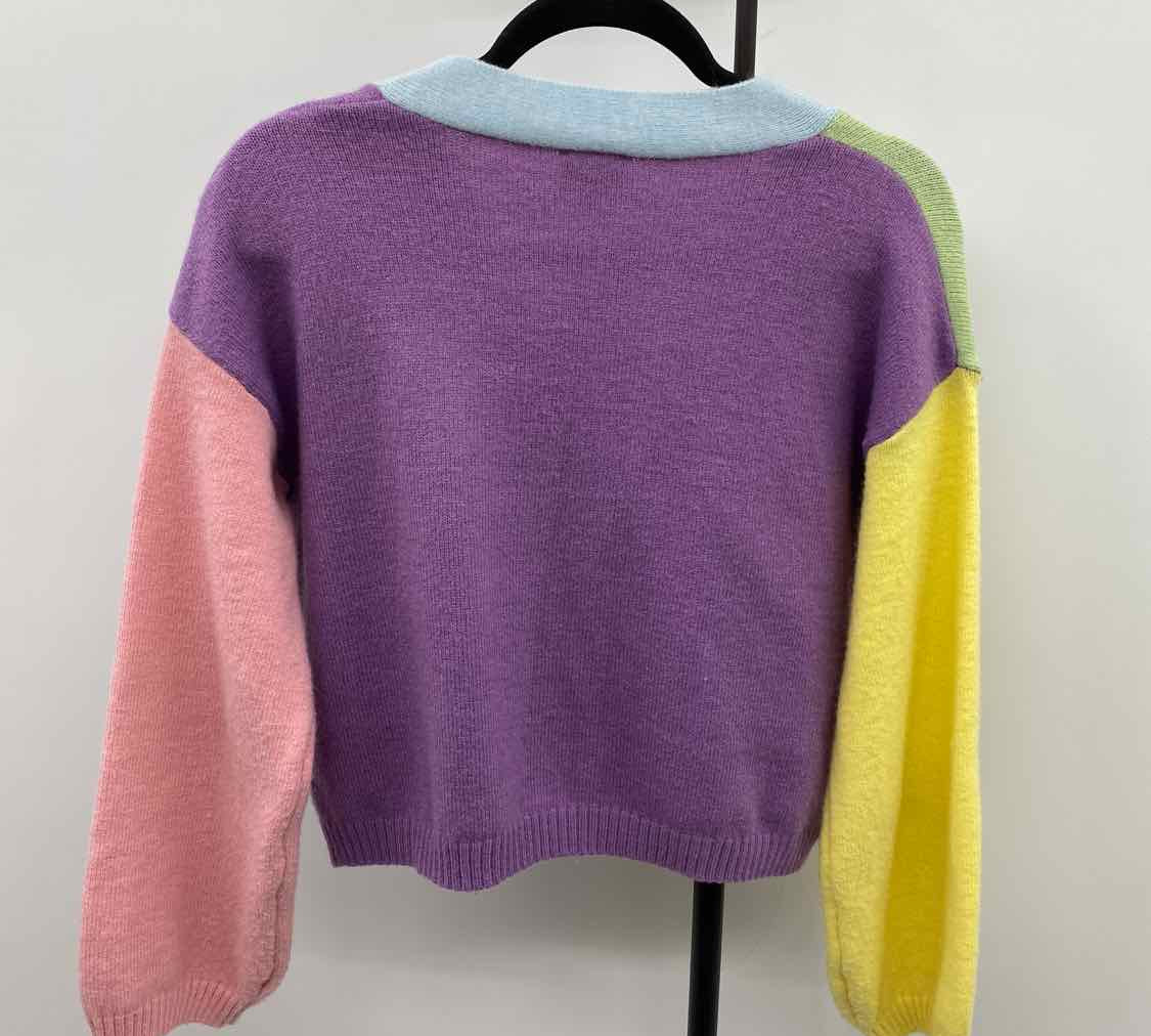Bib! Women's Size S Multi-Color Color Block Cardigan