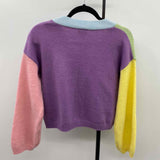 Bib! Women's Size S Multi-Color Color Block Cardigan