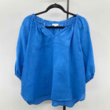 JJill Women's Size M Blue Solid Long Sleeve Shirt